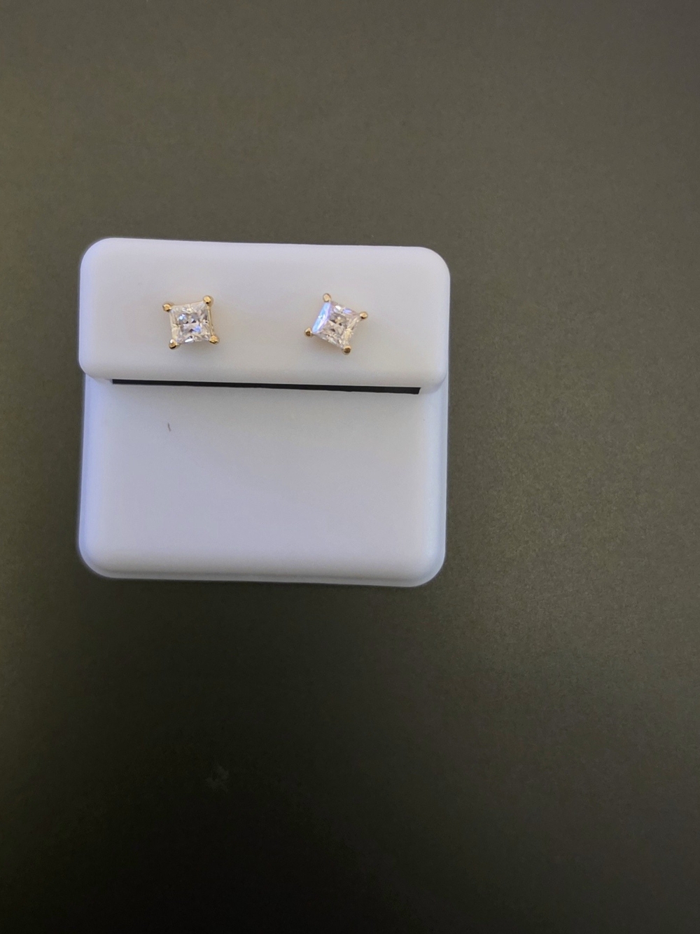 18k Gold Over Sterling Silver Classic Gold-Prong Stud Earrings Screw Back